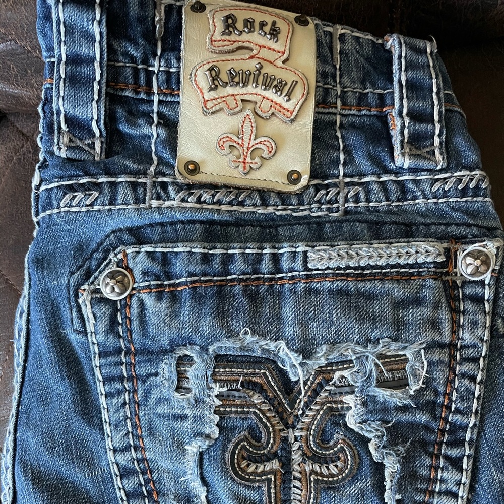 Rock Revivals 30 x 32 Men Straight Fit Jeans